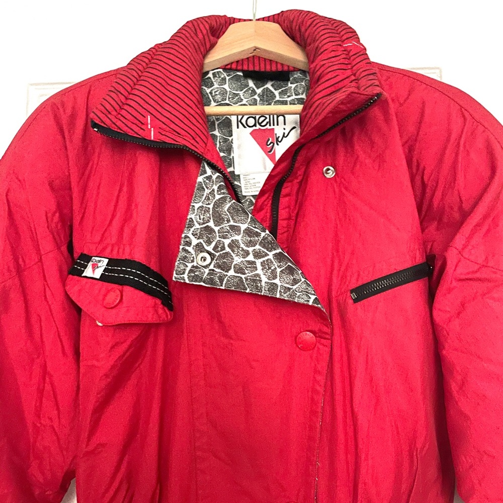 Vintage 90s Red Ski Suit